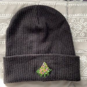 Handmade Pot Leaf Embroidered Hat